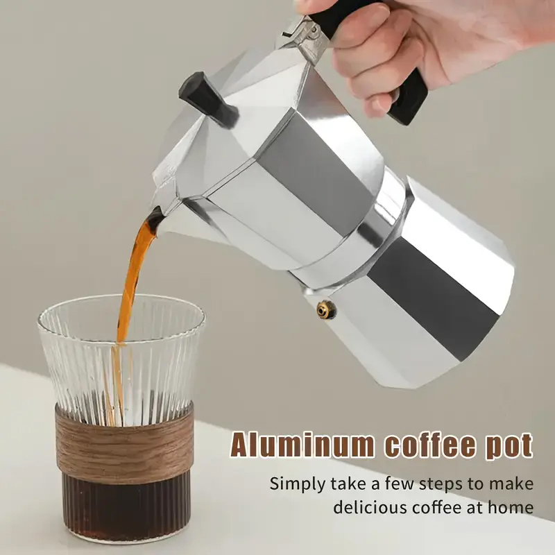 Coffee Equipment For Home - Классическая алюминиевая мока-кофеварка 50-300 мл для